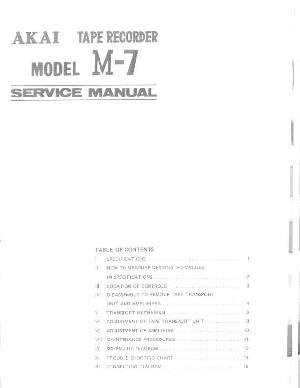 Сервисная инструкция Akai M-7 ― Manual-Shop.ru