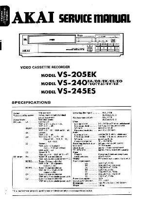 Service manual Akai VS-205, VS-240, VS-245 ― Manual-Shop.ru