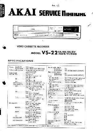 Сервисная инструкция Akai VS-22 ― Manual-Shop.ru