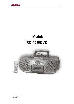 Сервисная инструкция Akira RC-1000DVD