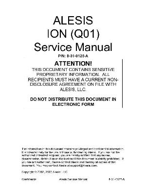 Service manual Alesis ION Q01 ― Manual-Shop.ru