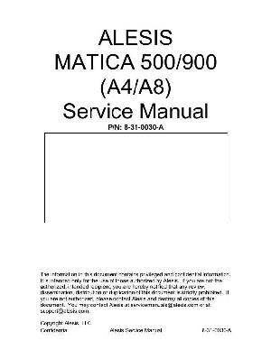 Service manual Alesis MATICA 500, 900 ― Manual-Shop.ru