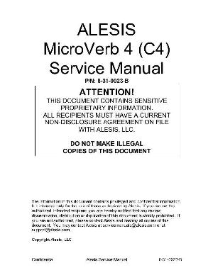 Service manual Alesis MICROVERB 4 ― Manual-Shop.ru