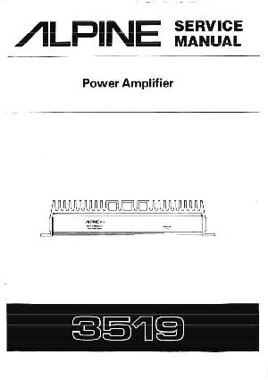 Сервисная инструкция Alpine 3519 ― Manual-Shop.ru