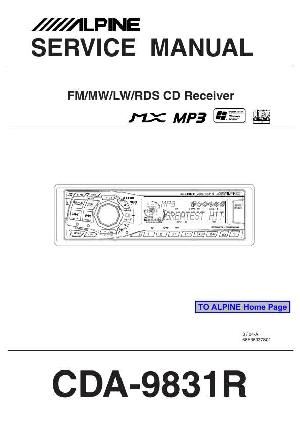 Сервисная инструкция Alpine CDA-9831R ― Manual-Shop.ru