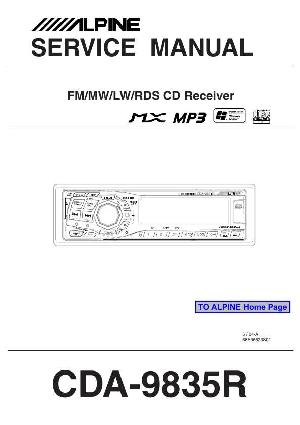 Сервисная инструкция Alpine CDA-9835R ― Manual-Shop.ru