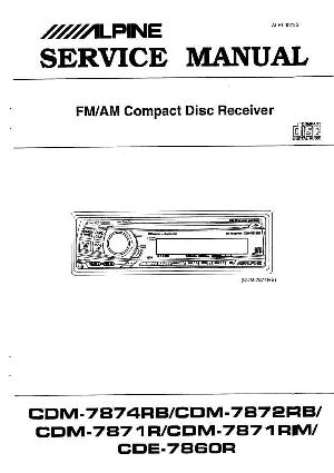 Сервисная инструкция Alpine CDE-7860R ― Manual-Shop.ru