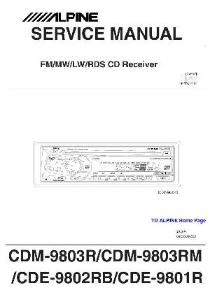 Сервисная инструкция Alpine CDM-9803R, CDE-9803RM ― Manual-Shop.ru