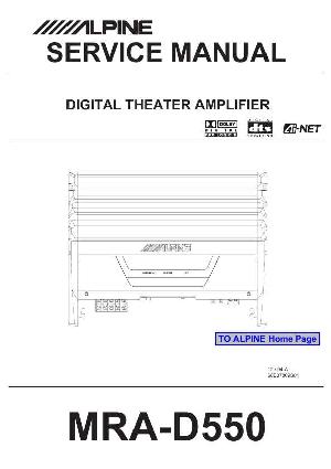 Сервисная инструкция Alpine MRA-D550 ― Manual-Shop.ru