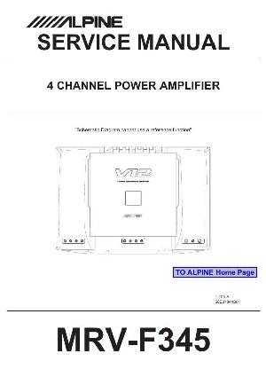 Сервисная инструкция Alpine MRV-F345 ― Manual-Shop.ru