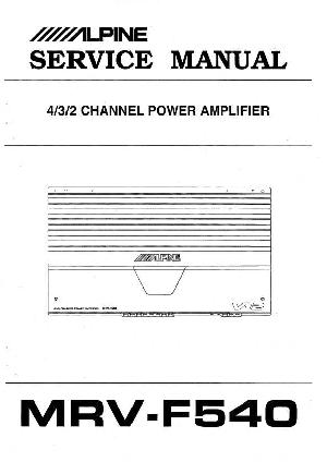 Сервисная инструкция Alpine MRV-F540 ― Manual-Shop.ru