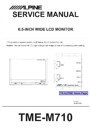 Сервисная инструкция Alpine TME-M710 ― Manual-Shop.ru