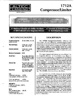 Service manual Altec Lansing 1712A ― Manual-Shop.ru