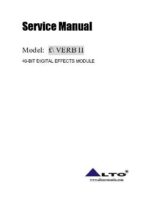 Сервисная инструкция Alto A-VERB-II  ― Manual-Shop.ru