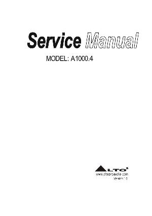 Service manual Alto A1000.4 ― Manual-Shop.ru