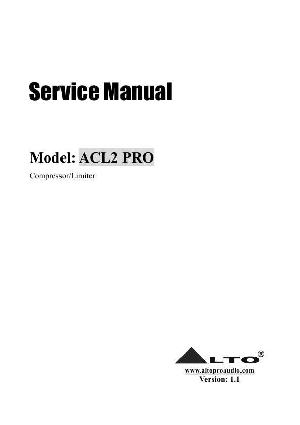 Сервисная инструкция Alto ACL2PRO ― Manual-Shop.ru