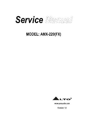 Сервисная инструкция Alto AMX-220(FX) ― Manual-Shop.ru