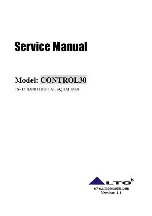 Сервисная инструкция Alto CONTROL30 ― Manual-Shop.ru