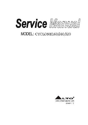 Сервисная инструкция Alto CYCLONE-160, 240, 320 ― Manual-Shop.ru