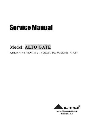 Сервисная инструкция Alto GATE ― Manual-Shop.ru