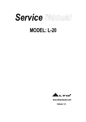Service manual Alto L-20 ― Manual-Shop.ru