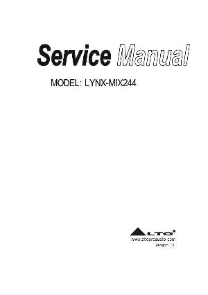 Сервисная инструкция Alto LYNX-MIX244 ― Manual-Shop.ru