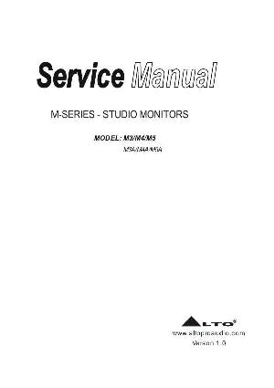 Сервисная инструкция Alto M3, M4, M5 ― Manual-Shop.ru
