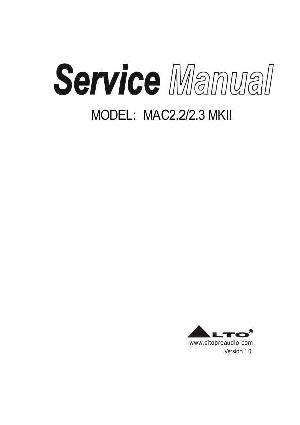 Service manual Alto MAC-2.2MKII, 2.3MKII ― Manual-Shop.ru