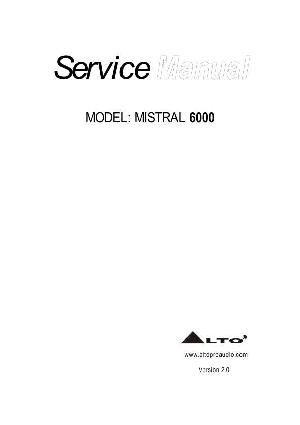 Сервисная инструкция Alto MISTRAL-6000 V.2 ― Manual-Shop.ru
