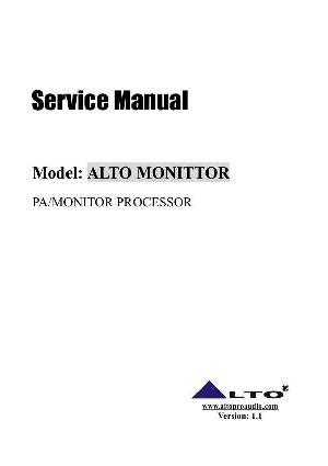 Сервисная инструкция Alto MONITOR ― Manual-Shop.ru