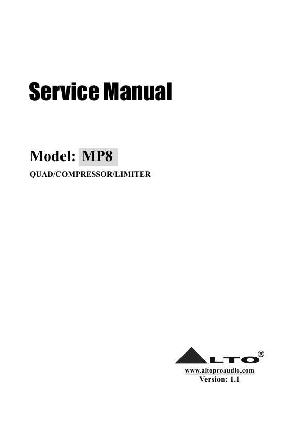 Сервисная инструкция Alto MP8 ― Manual-Shop.ru