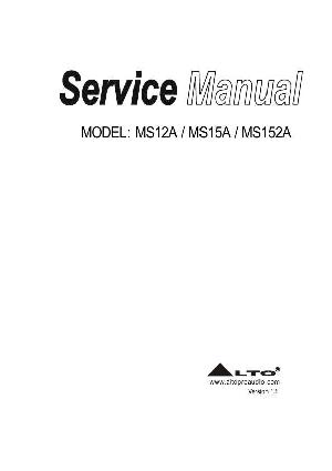 Сервисная инструкция Alto MS-12A, MS-15A, MS-152A ― Manual-Shop.ru