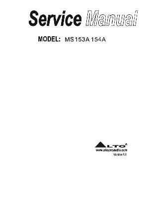 Сервисная инструкция Alto MS-153A, MS-154A ― Manual-Shop.ru