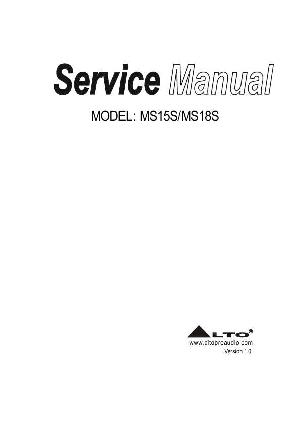 Сервисная инструкция Alto MS-15S, MS-18S ― Manual-Shop.ru