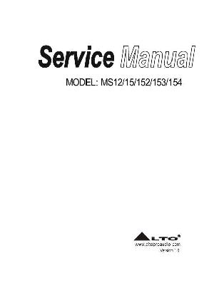 Сервисная инструкция Alto MS-SERIES ― Manual-Shop.ru