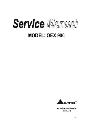 Сервисная инструкция Alto OEX-900 ― Manual-Shop.ru