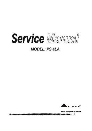 Сервисная инструкция Alto PS-4LA ― Manual-Shop.ru