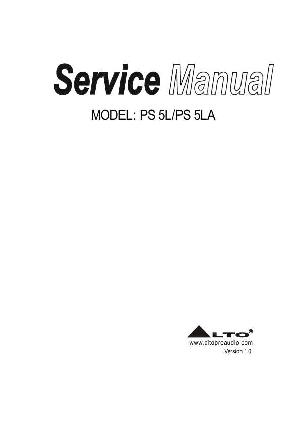 Сервисная инструкция Alto PS-5L, PS-5LA ― Manual-Shop.ru