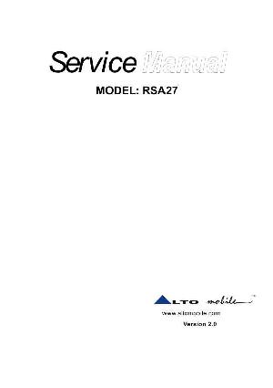 Сервисная инструкция Alto RSA27 V.2 ― Manual-Shop.ru