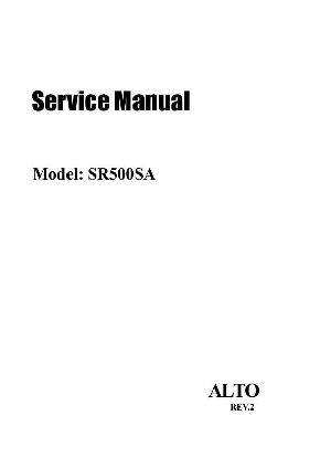 Сервисная инструкция Alto SR500SA ― Manual-Shop.ru