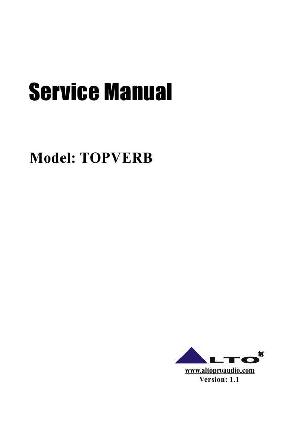 Сервисная инструкция Alto TOPVERB ― Manual-Shop.ru