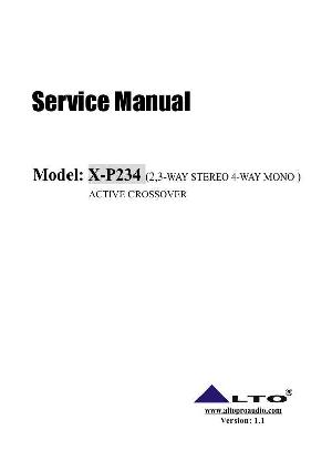 Сервисная инструкция Alto X-P234 ― Manual-Shop.ru