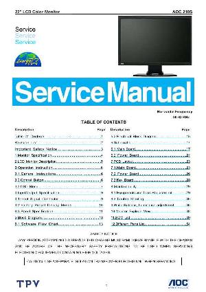 Service manual AOC 210S ― Manual-Shop.ru