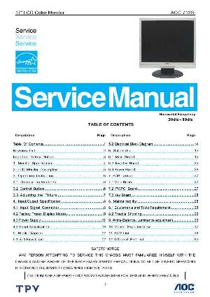 Service manual AOC 712SI ― Manual-Shop.ru