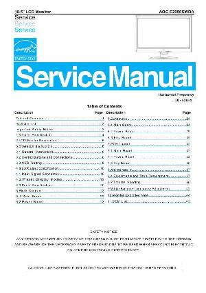 Сервисная инструкция AOC E2050SWDA ― Manual-Shop.ru
