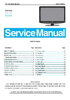 Service manual AOC H428PW ― Manual-Shop.ru