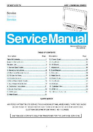 Service manual AOC L19W931, L22W931 ― Manual-Shop.ru