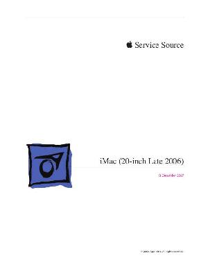Service manual Apple iMac 20 late '06 ― Manual-Shop.ru