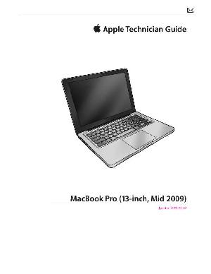 Service manual Apple MacBook Pro 13 mid '09 ― Manual-Shop.ru