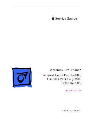 Service manual Apple MacBook Pro 17 late '07 ― Manual-Shop.ru